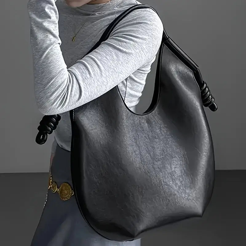 Kvinders Slouchy Mulepose med Knudede Detalje 6