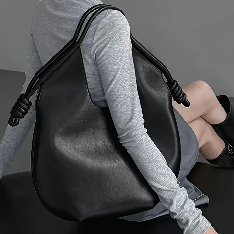 Kvinders Slouchy Mulepose med Knudede Detalje 7