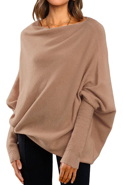 Kvinders Slouchy Striktrøje med Batwing-ærmer 0