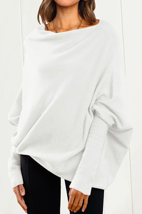 Kvinders Slouchy Striktrøje med Batwing-ærmer 1