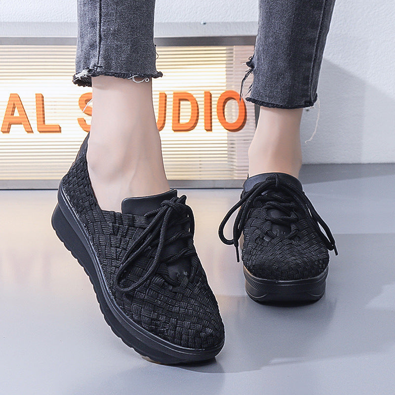 Kvinders Sneakers Flettet Design Trendy 4