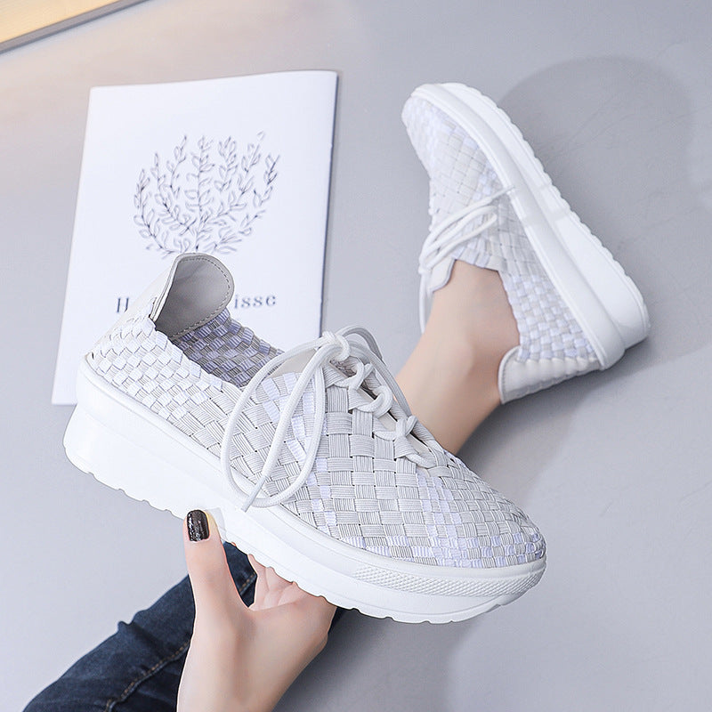 Kvinders Sneakers Flettet Design Trendy 7