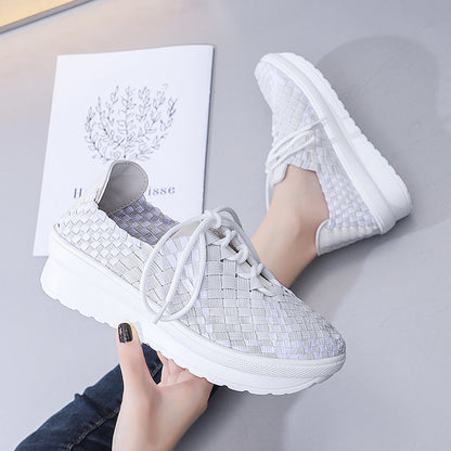 Kvinders Sneakers Flettet Design Trendy 7