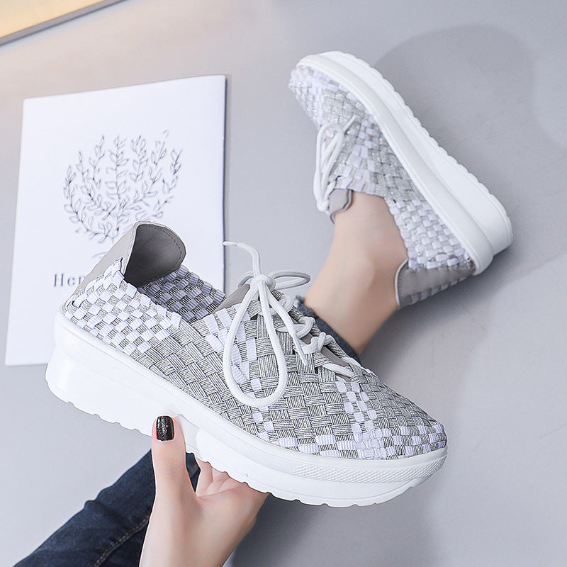 Kvinders Sneakers Flettet Design Trendy 8