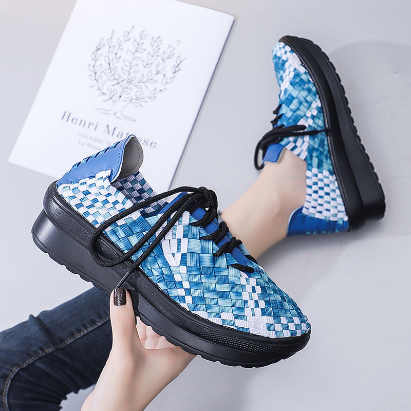 Kvinders Sneakers Flettet Design Trendy 9
