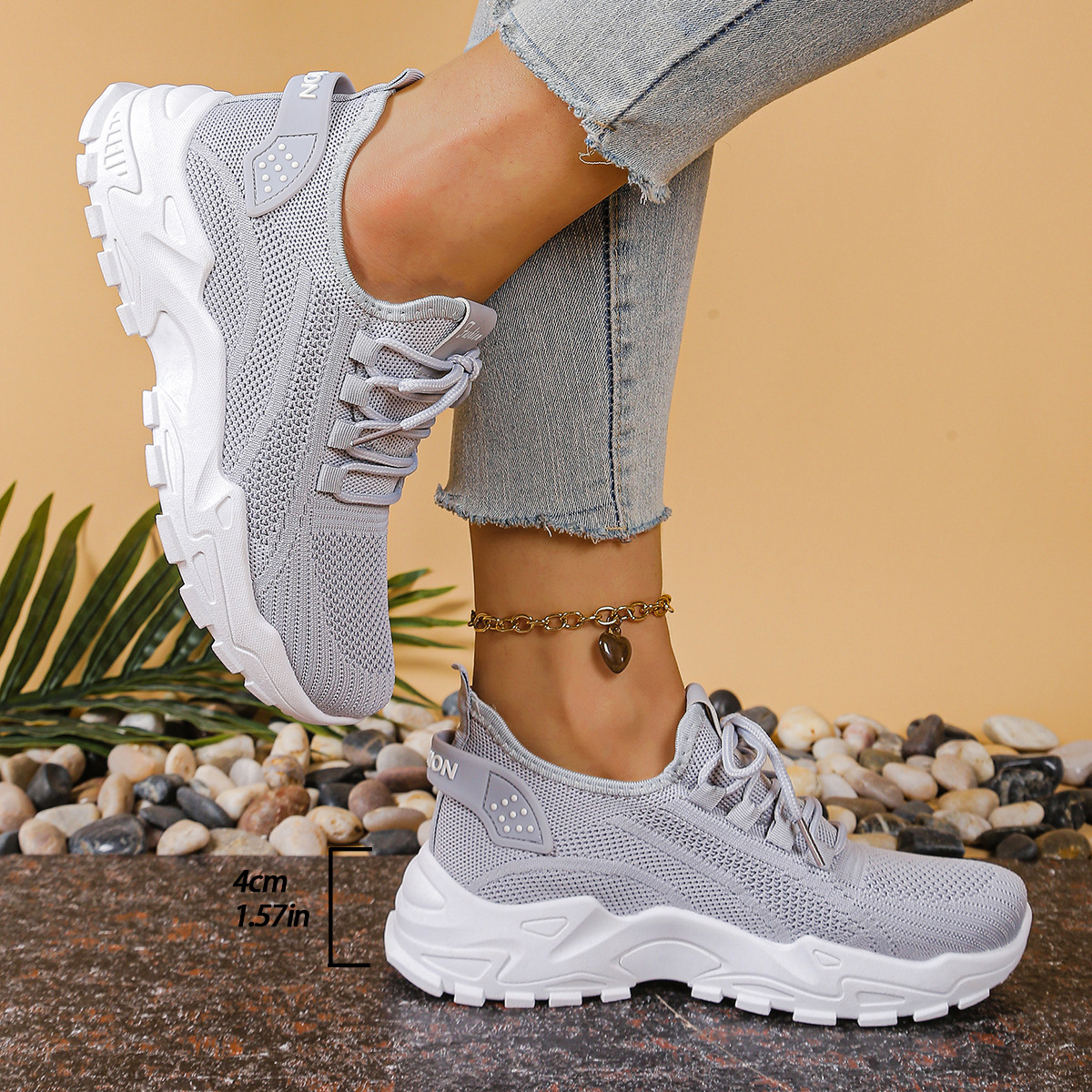 Kvinders Sneakers Komfortabelt Design Moderne Støvle 5