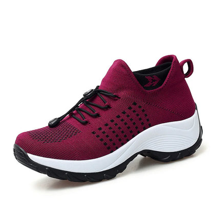 Kvinders Sneakers Platform Åndbart Stof 2