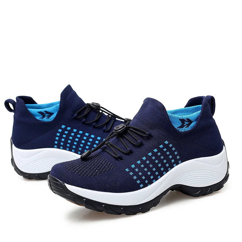 Kvinders Sneakers Platform Åndbart Stof 3