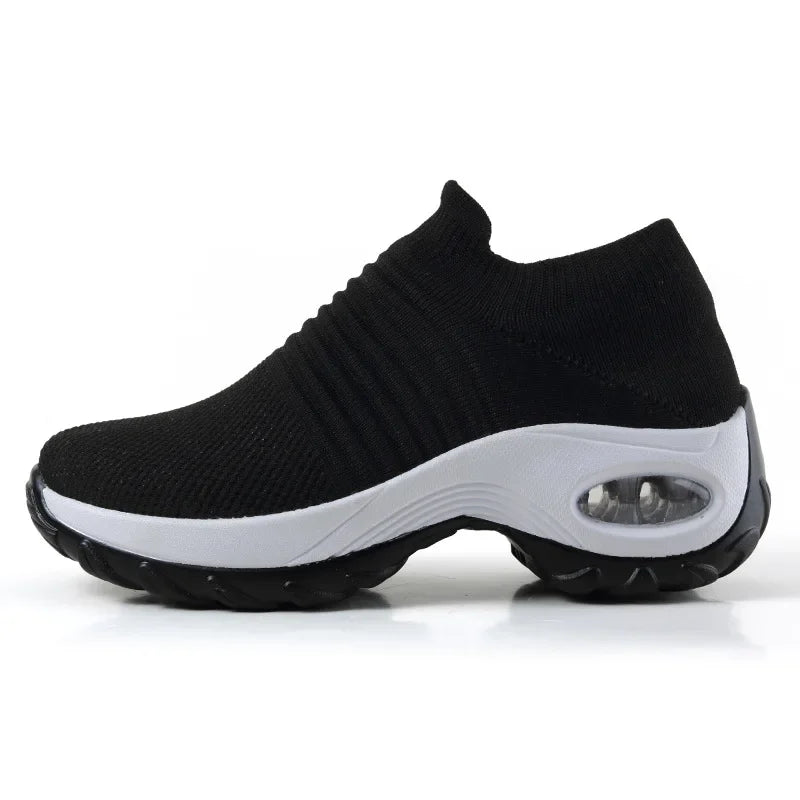 Kvinders Sneakers Platform Åndbart Stof 3