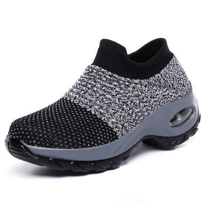 Kvinders Sneakers Platform Åndbart Stof Gummi 8