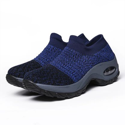 Kvinders Sneakers Sporty Åndbart Stof Gummi Sål 4