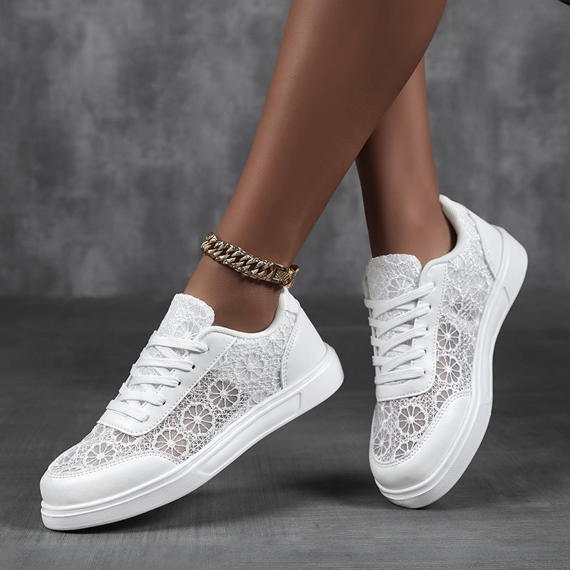 Kvinders Sneakers med Blomsterdesign og Skridsikker Sål 1