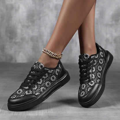 Kvinders Sneakers med Blomsterdesign og Skridsikker Sål 3