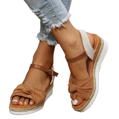 Kvinders Sommer Espadrillesandaler med Spændelukning 0