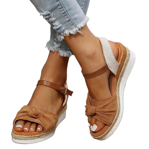 Kvinders Sommer Espadrillesandaler med Spændelukning 0