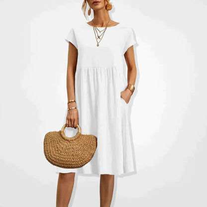 Kvinders Sommerkjole Empire Stil Let Materiale 10