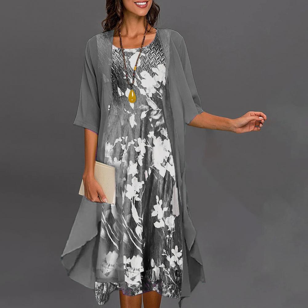 Kvinders Sommerkjole Med Blomstermønster 2