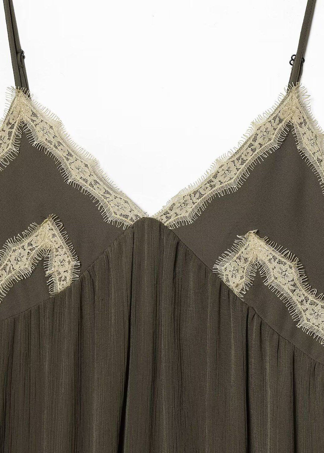 Kvinders Sommerkjole V-hals Patchwork Design 3