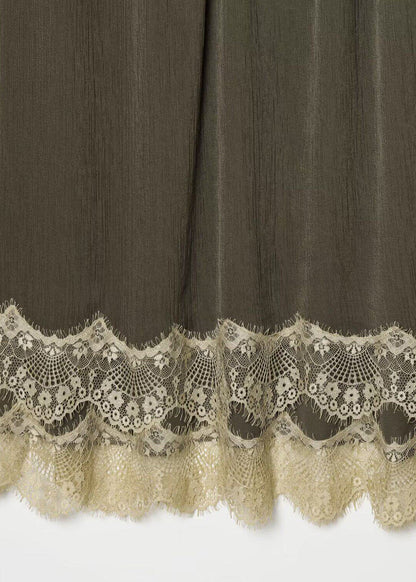 Kvinders Sommerkjole V-hals Patchwork Design 4