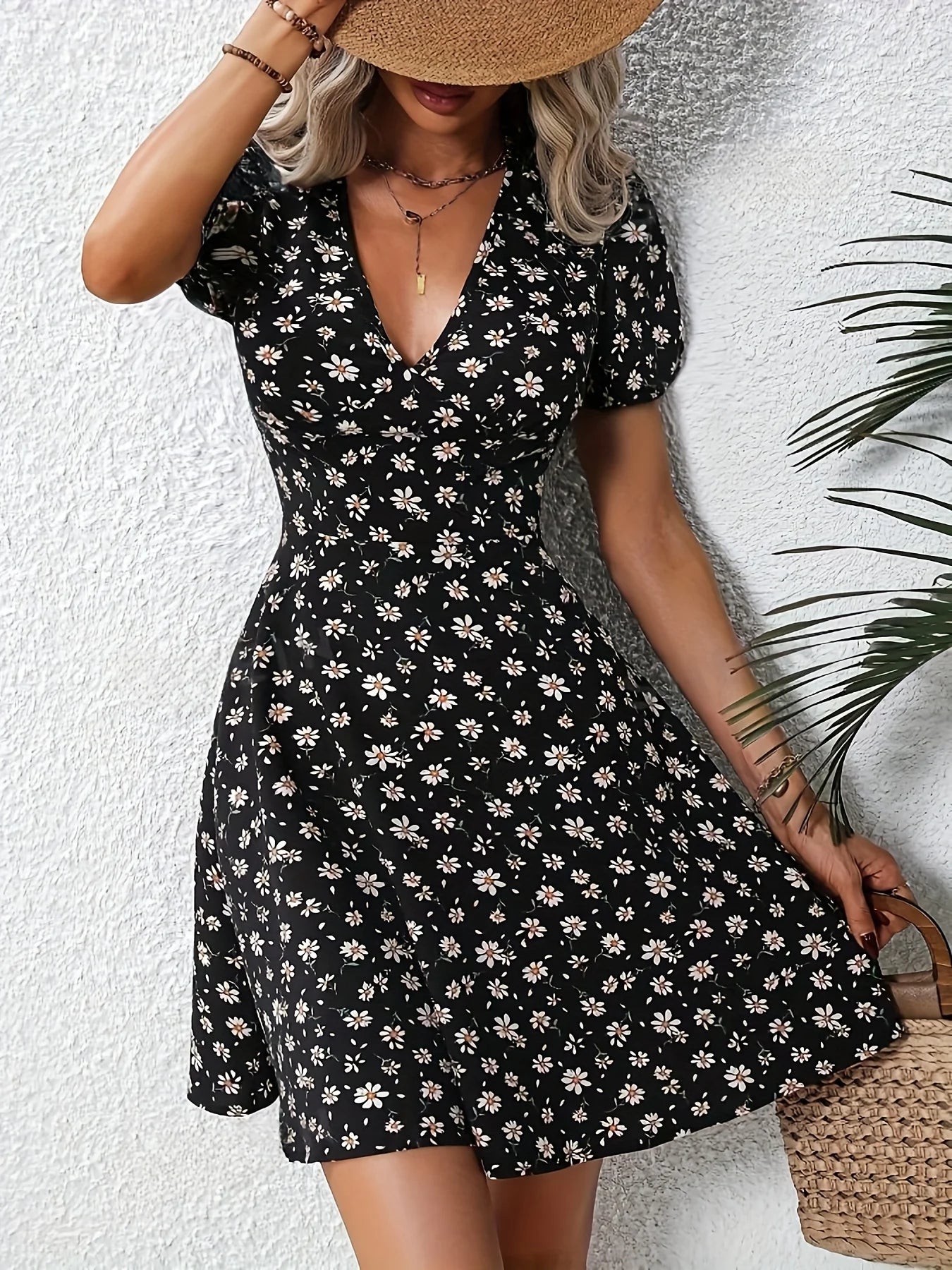 Kvinders Sommerkjole med Blomsterprint 3