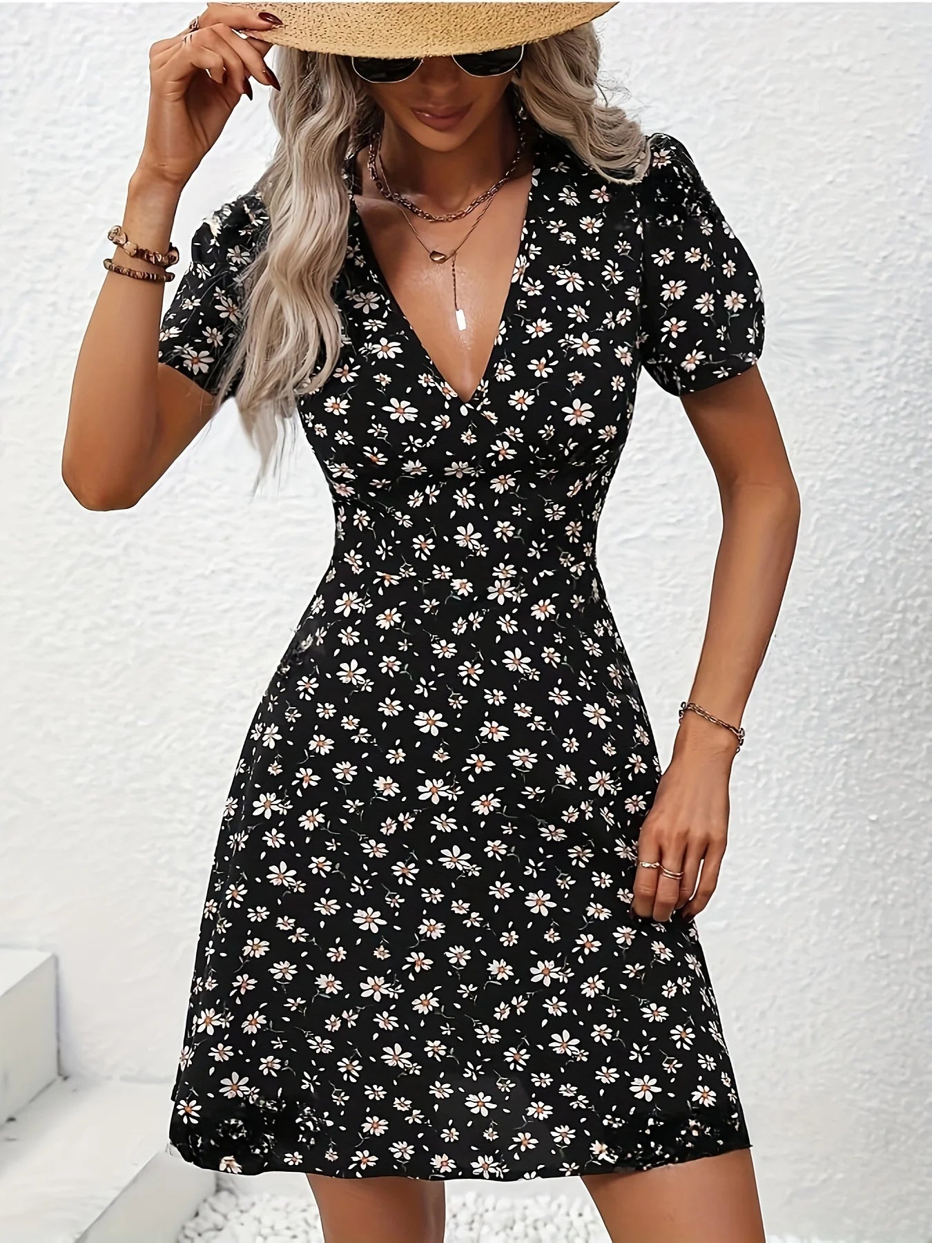 Kvinders Sommerkjole med Blomsterprint 4