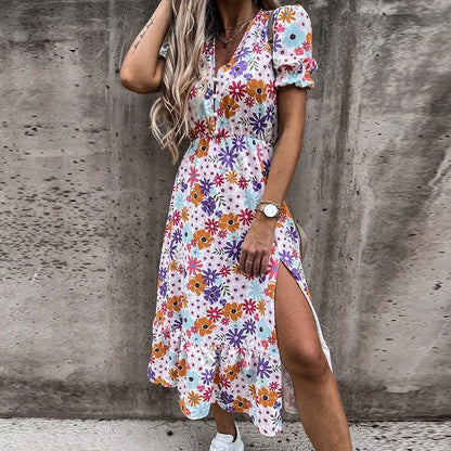 Kvinders Sommerkjole med Blomstertryk 4