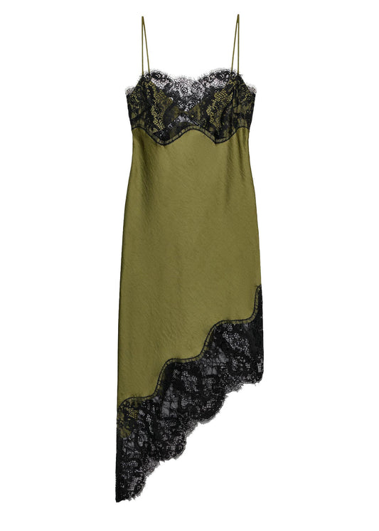 Kvinders Sommerkjole med Blonde Patchwork og Spaghetti Stropper 4