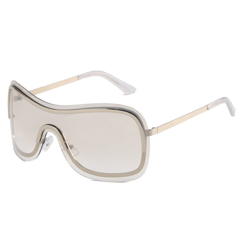 Kvinders Sporty Oversized Solbriller med Moderne Design 4