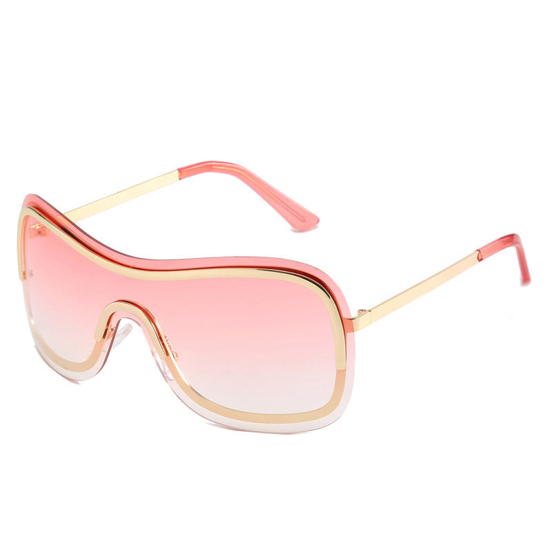 Kvinders Sporty Oversized Solbriller med Moderne Design 7