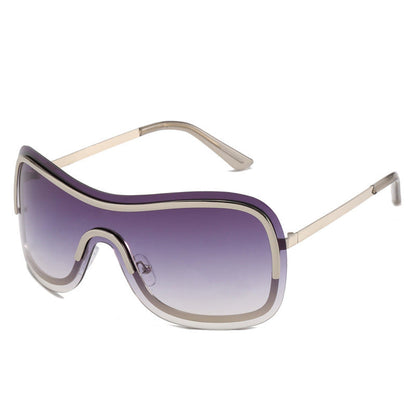 Kvinders Sporty Oversized Solbriller med Moderne Design 8