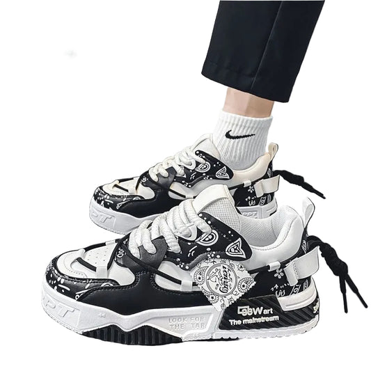 Kvinders Sporty Sneakers Grafisk Design 0