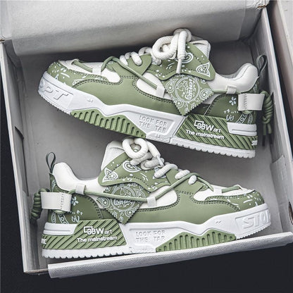 Kvinders Sporty Sneakers Grafisk Design 3