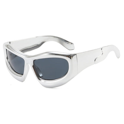 Kvinders Sporty Solbriller Futuristisk Design 0