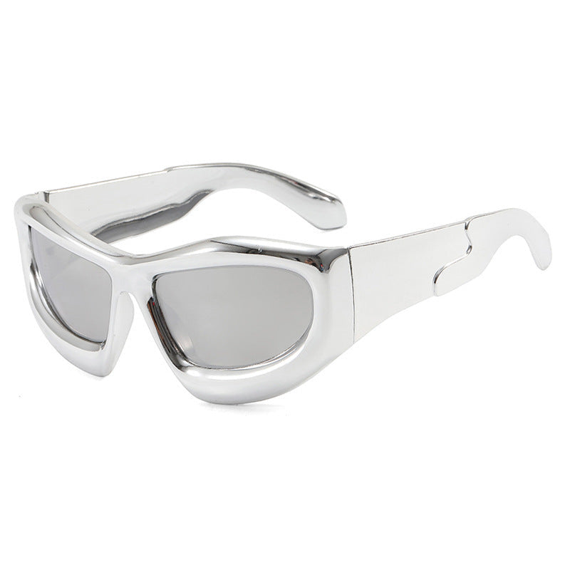 Kvinders Sporty Solbriller Futuristisk Design 10