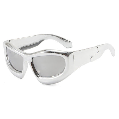 Kvinders Sporty Solbriller Futuristisk Design 10