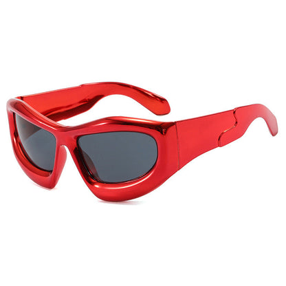 Kvinders Sporty Solbriller Futuristisk Design 7