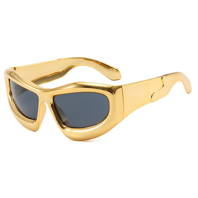 Kvinders Sporty Solbriller Futuristisk Design 8