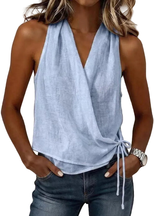 Kvinders Strandvest Boheme Stil V-hals Ærmeløs 0