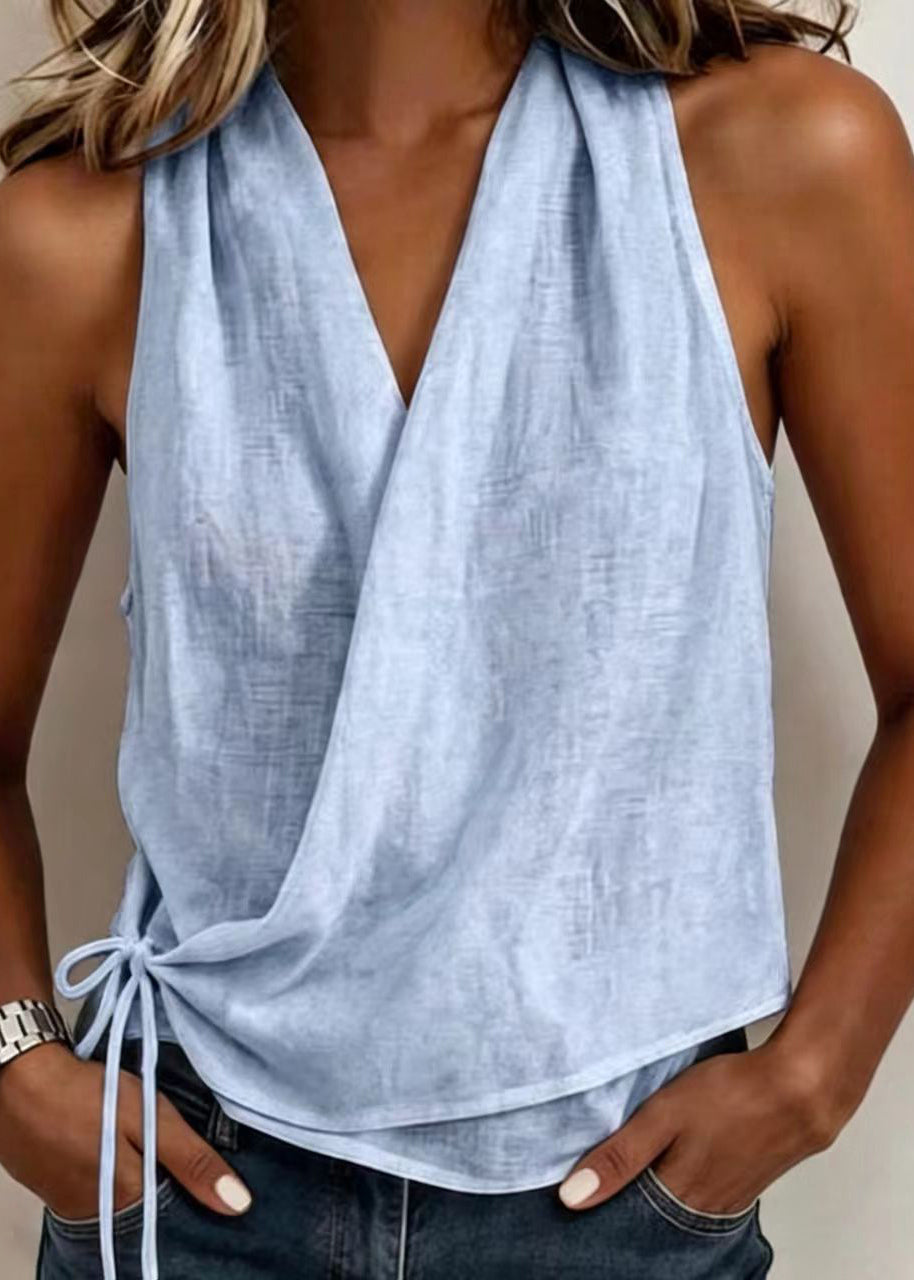 Kvinders Strandvest Boheme Stil V-hals Ærmeløs 3