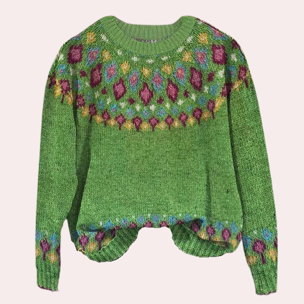 Kvinders Stribet Sweater Stilfuld 1
