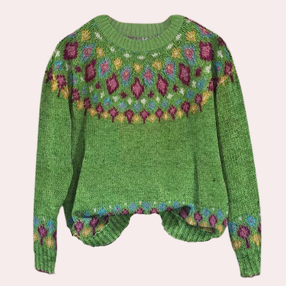Kvinders Stribet Sweater Stilfuld 1