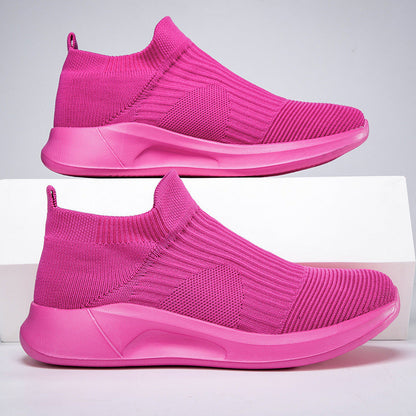 Kvinders Strikkede Sneakers Med Skridsikker Sål 7