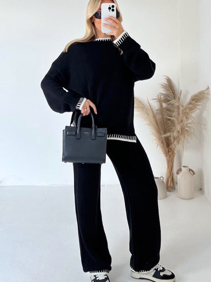 Kvinders Strikkedress Langærmet Casual Stil 3