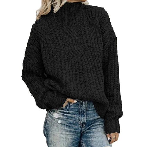 Kvinders Strikket Sweater Rund Hals 0