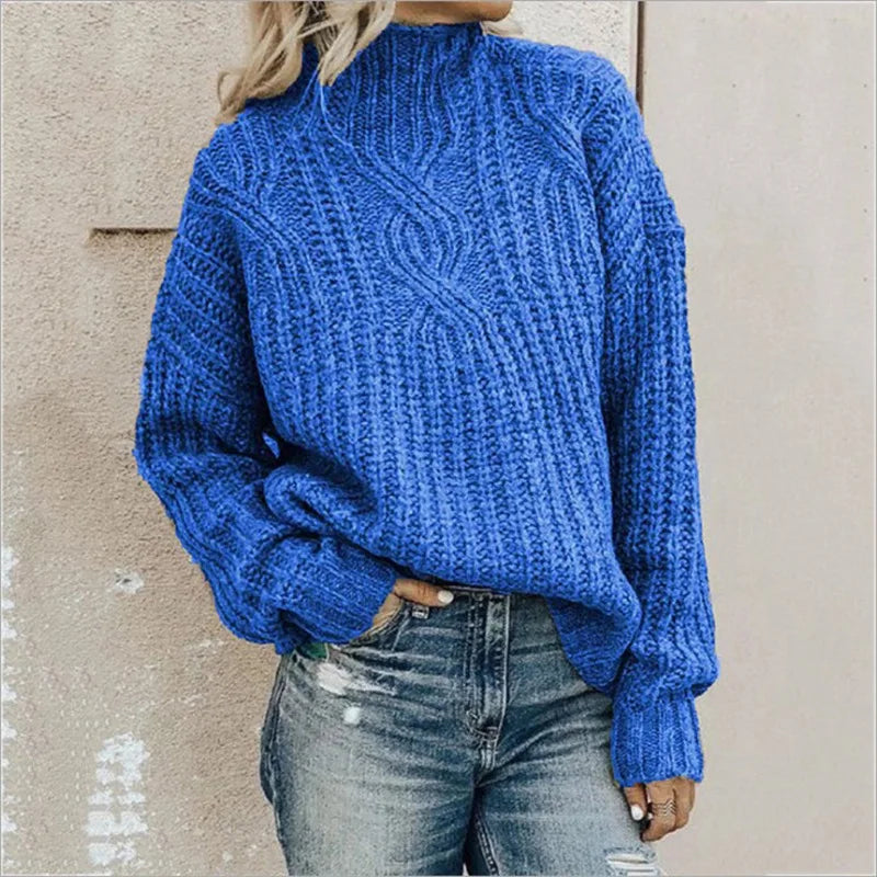 Kvinders Strikket Sweater Rund Hals 3
