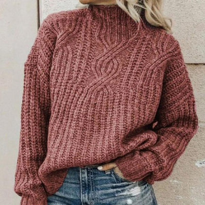 Kvinders Strikket Sweater Rund Hals 4