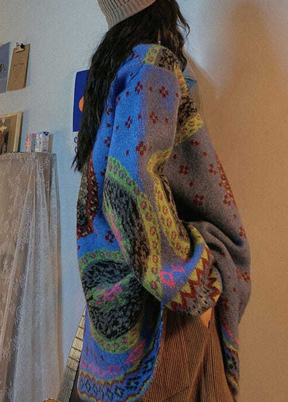 Kvinders Strikket Sweaterfrakke med Knaptryk 3
