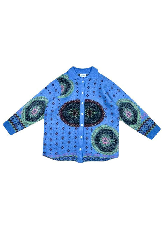 Kvinders Strikket Sweaterfrakke med Knaptryk 4