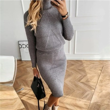 Kvinders Strikket Sweaterkjole 5