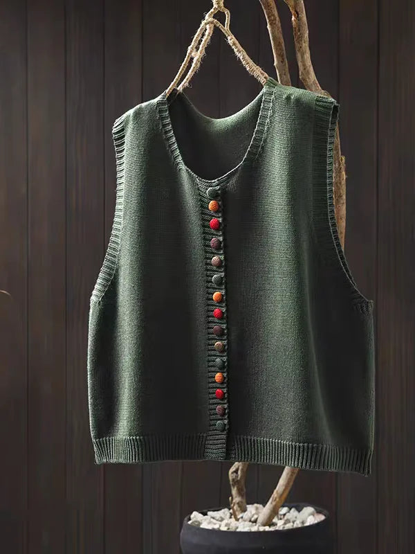 Kvinders Strikket Vest med Klassisk Design 4